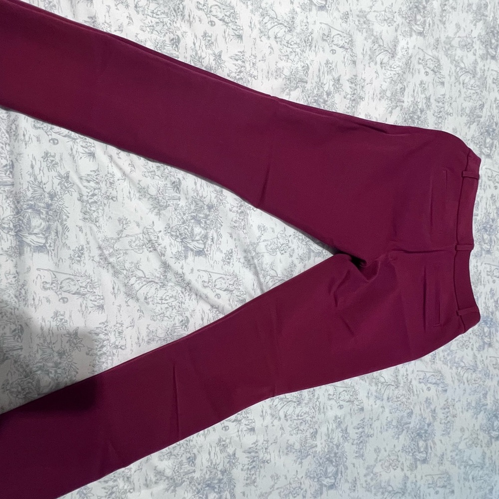 Banana Republic BURGUNDY Skinny Pants High Waist Stretch size 4